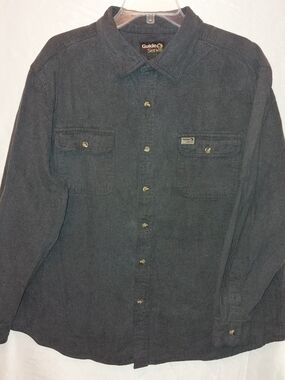 Guide Series Men's Gray Heavy Flannel Button-Down Shirt #2620